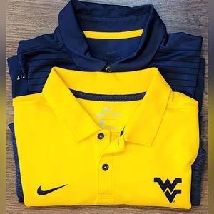 Nike West Virginia Mountaineers Lot Of 2 Shirts Polo Size S